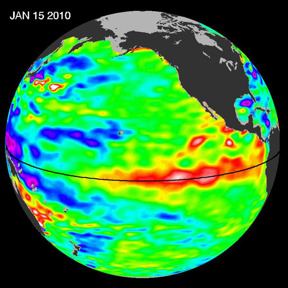 NASA image of 2010 El Nino